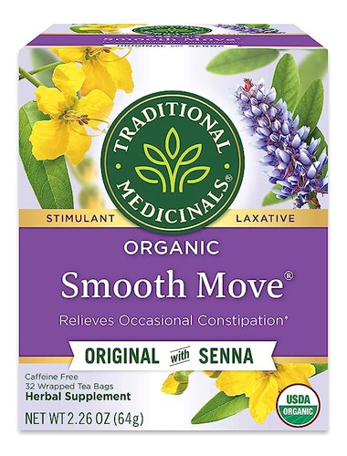 Traditional Medicinals 32 Tea Bags Organic Smooth Move 64 G