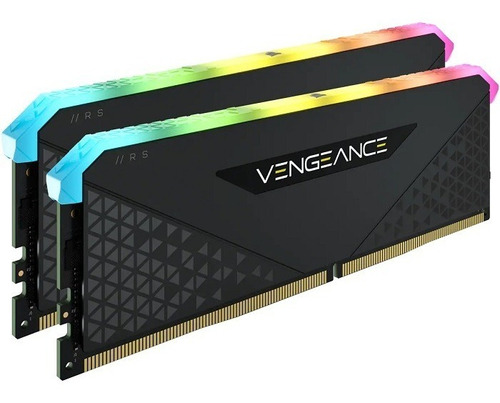 Memoria RAM Vengeance RGB RS gamer color negro  16GB 2 Corsair CMG16GX4M2E3200C16