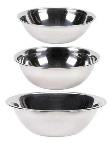 Vollrath Set Of 3 Mi Bowls: 4-quart, 5-quart And 8-quart