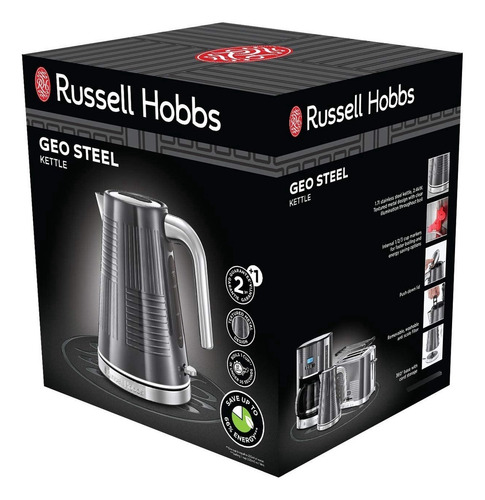Imagen 2 de 5 de Russell Hobbs Hervidor De Agua Eléctrico Geo Steel