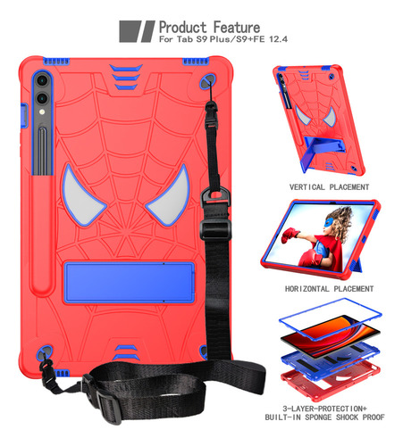 Funda De Tableta Para Samsung Tab S9 Plua/s9 Fe Plus Sm-x610