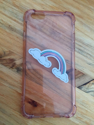 Funda Para Iphone 6 Transparente Con Un Sticker Mercado Libre