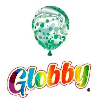 Party Store - Globo Jaspeado Globby 31cm X 6 Un. Vs. Colores