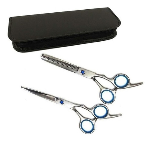 Kit Tijera De Corte Y Pulir 6 Pulgadas + Estuche Barberia