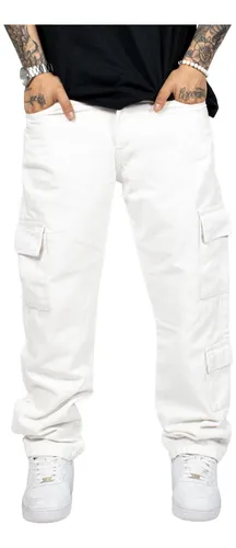 Pantalon Jean Blanco Hombre