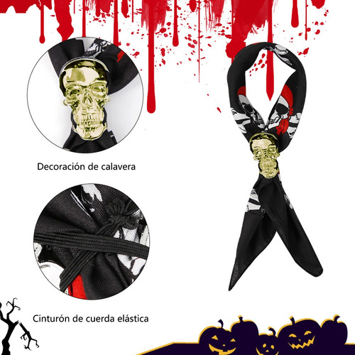 Sombrero Halloween De Bruja Con Luz Led ,pajarita Calavera