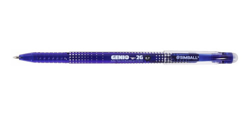 Imagen 1 de 1 de Lapicera Roller Gel Borrable Genio 2g Simball ® Azul 0,7 Mm