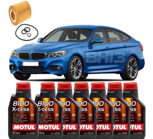 Kit Troca De Óleo Bmw 325ia 5w40 100% Sintético Motul Woe221