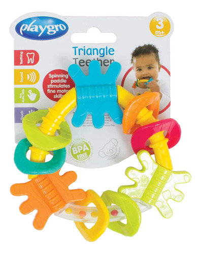 Sonajero Y Mordedor Triangular Playgro Triangle Teether