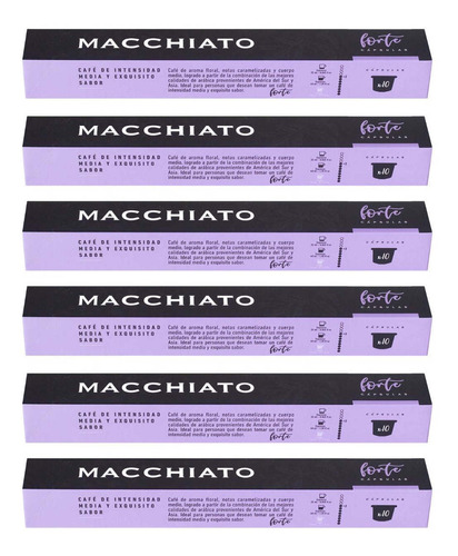 Capsulas De Cafe Macchiato Forte Pack X60