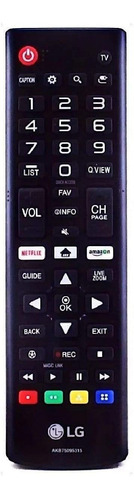 Controle Remoto LG Akb75095315 Akb73975701 Netflix Amazon