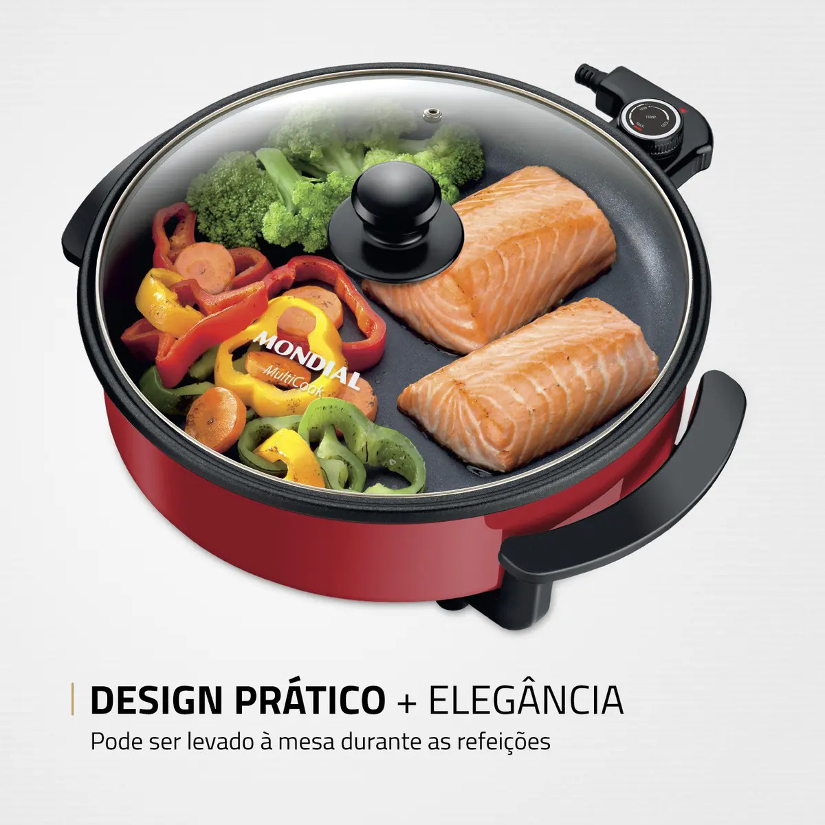 Panela  Elétrica Redonda, Mondial, 1200W  -  PE-28