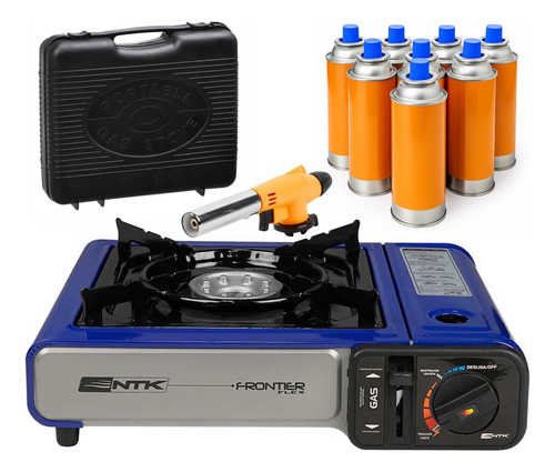 Kit Fogareiro Fogão Portátil Mesa C/ Maçarico + Acessórios
