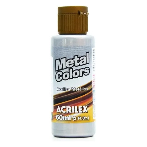 4x Acrilex Metal Colors 599 Alumínio 60ml