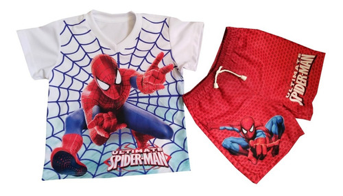 Conjunto Pantaloneta Hombre Araña - Spider Man - Mc