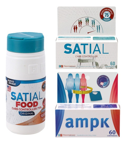 Ampk 60 Comp + Satial 60 Comp + Satial Food Combo Adelgazar