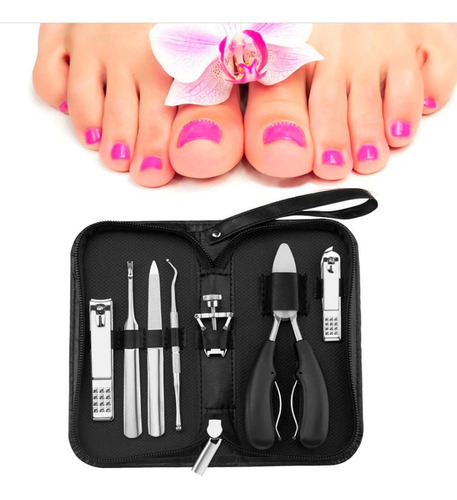 Kit Herramientas Uñas Encarnadas Set Pedicura Corta Uñas 7pz