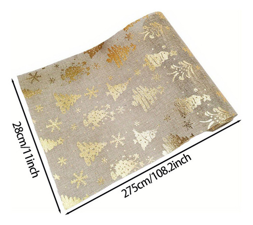 De Mesa Con Estampado De Árbol De Navidad, De