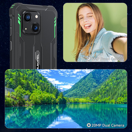 Oukitel Wp32pro Teléfono Celular Inteligente Dual Sim 24(6+18)+256gb Expansión De 1tb 6300mah 6.0in Hd Ip69k Impermeable Rugged Smartphone Faceid/nfc