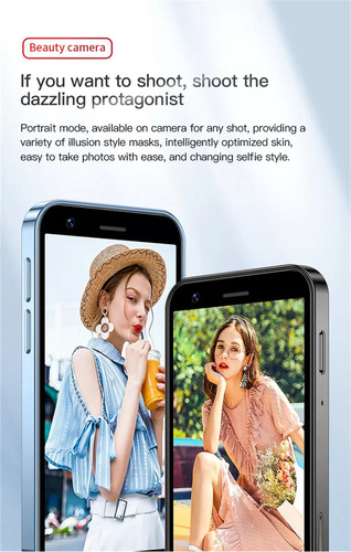 Para Roiesvry Xs16 Mini Smartphone De 3 Pulgadas 4g Lte Android