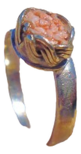 Anillo Alpaca Piedra Rodocrosita 4 