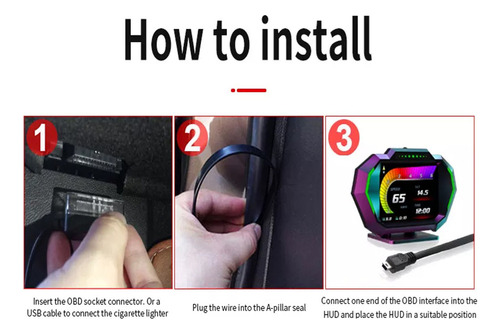 Velocímetro Hud P24 De Double System Obd&gps Smart Gauge