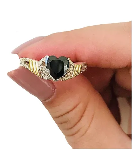 Anillos de oro con piedra negra store