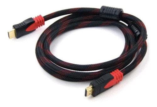 Imagen 1 de 2 de Cable Conexion Compatible Hdmi- Hdtv Mallado Full Hd 1.5 M 