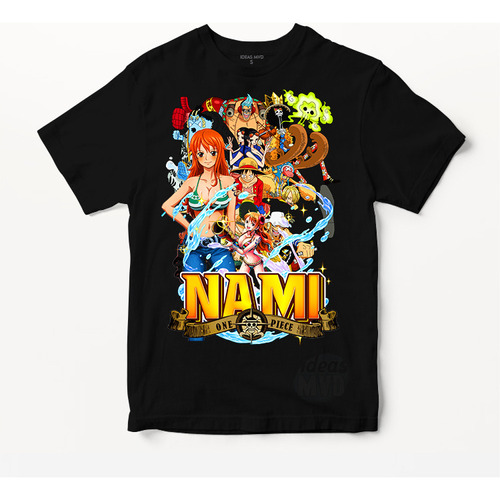Remera One Piece Nami (negra:) Ideas Mvd