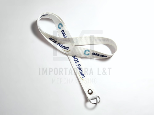 Imagen 1 de 4 de Cintas Blancas Impresas Con Logo Full Color Argolla Pack 100