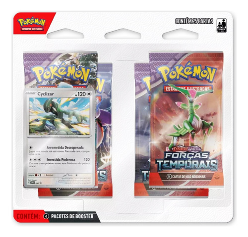 Jogo De Cartas Colecionáveis Pókemon Copag Carta Cyclizar De 4 Mazos Con 25 Cartas