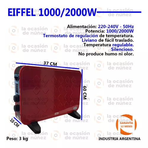 CALEFACTOR ELECTRICO 1000-2000W
