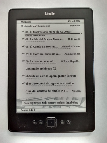 E-reader Amazon Kindle 2da Generación 