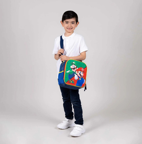 Lonchera Escolar Chenson Luigi Mario Bros Mb65868-9 Azul Bros
