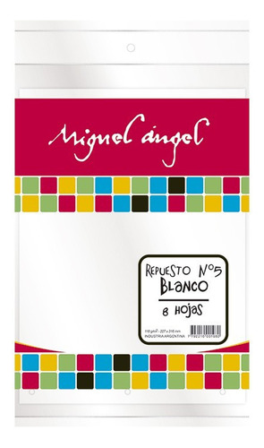 Repuesto Hojas Dibujo Miguel Angel Nº5 Blanco