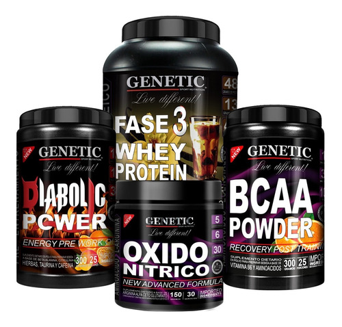 Proteina Fase 3 Diabolic Aminos Bcaa Oxido Nitrico Genetic