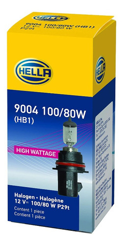 Foco Hella Halogeno 9004 12v 100/80w Azul Claro P29t Hella