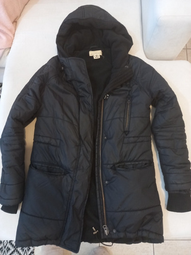 Campera Negra Paula Cahen Danvers Talle1 Larga Forrada Polar