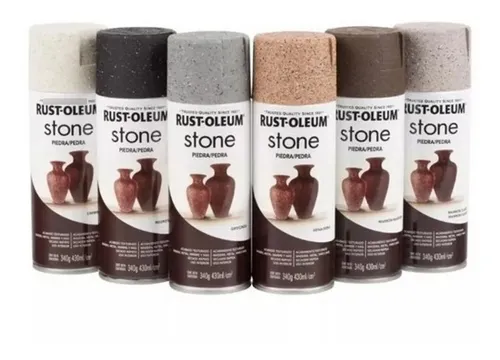 Lata Rust Oleum Stone Efecto Piedra Gris