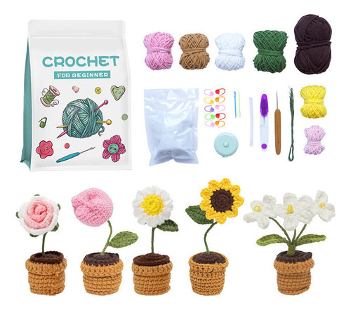 Juego De 5 Plantas Pequeñas En Macetas, Kit De Material De