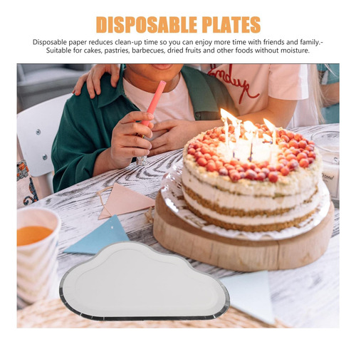 Platos De Papel Desechables Amosfun Plato De Comida En Forma