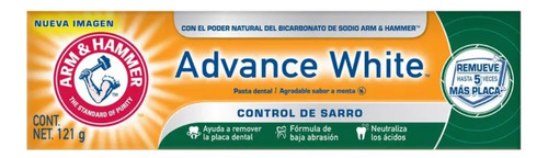 Arm & Hammer pasta dental advance white control sarro 121g