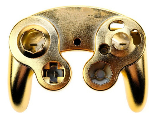 Carcasa Para Control Gamecube Color Solido Dorado Metalizado