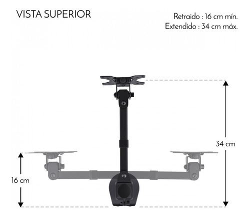 Imagen 4 de 6 de Soporte De Escritorio Monitores Hasta 32 Stv-205 Steren