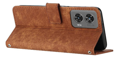 Funda Para Motorola Moto Edge 50 Fusion 5g Pu Cuero Lateral
