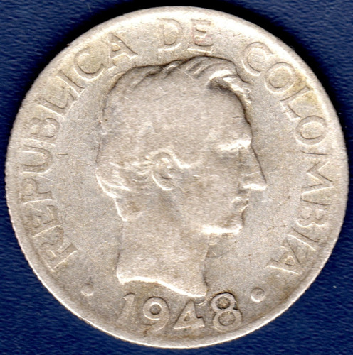 20 Centavos 1948 Moneda De Colombia Santander