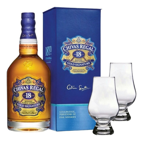 Whisky Chivas Regal 18 Años 700ml. + 2 Copas De Cata