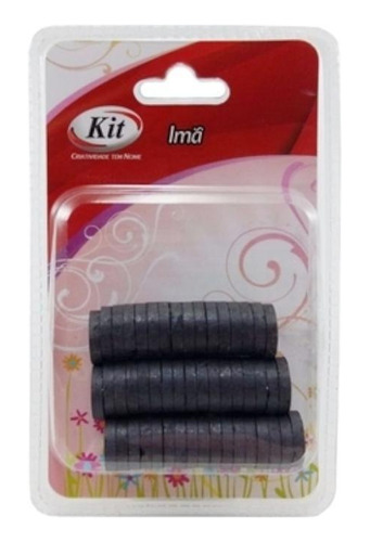 Imã 18x3mm Kit Com 50 Unidades Preto 14878-06