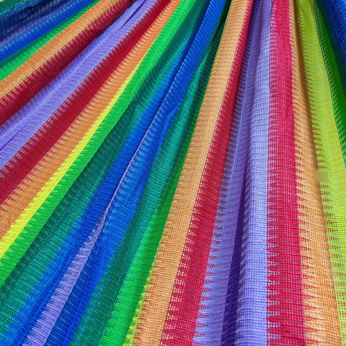 Imagen 7 de 7 de Hamaca Yucateca De Nylon Colorida