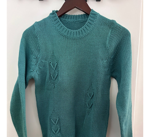 Sweater Escote En V Azul Francia - Strecht